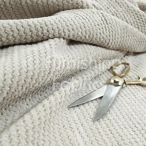 10 Metres Of Soft Texture Plush Corduroy Durable Cream Upholstery Sofas Fabric - Picture 1 of 4