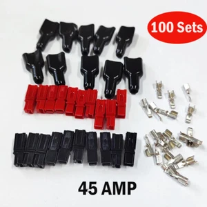 100Sets 45A Connector&Flame Retardant Cover Sleeve For Powerpole New - Picture 1 of 8