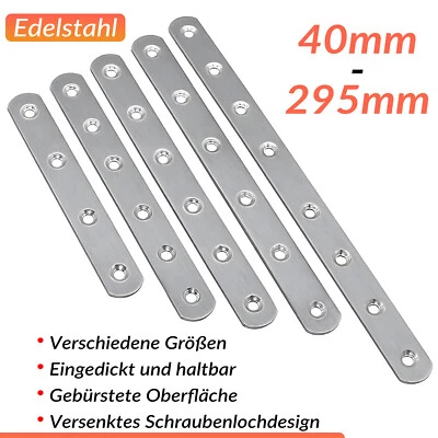 MARKENLOS Connettore a I in acciaio inox connettore piatto piastra forata piastra ferramenta fissaggio mobili