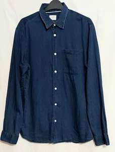 Men's Dark Blue Shirt UK Size M Slim Fit 15.75 Collar - Picture 1 of 8