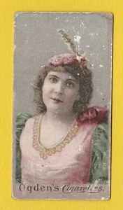 Ogdens Cigarette Tobacco Card - Beauties BOCCA 1899 - girl with feather in hair - Picture 1 of 2