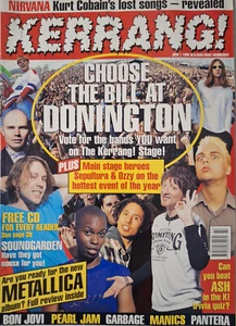 Kerrang (June 1 1996) Soundgarden/Ozzy, Sepultura, Type O tour/Metallica/Ash - Picture 1 of 5