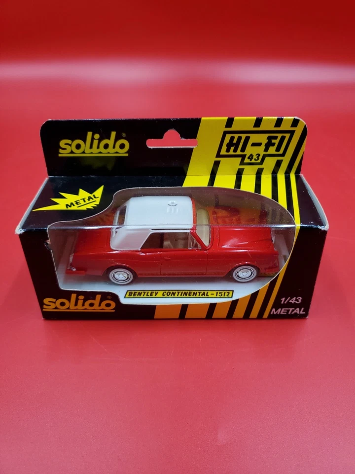 569o Solido Hi-fi 1512 France Bentley CONTINENTAL Cabriolet 1988 Red 1 43