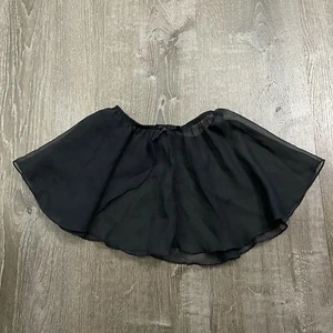 Freestyle Danskin Girls Dance Mini Skirt Black Sheer Pull On Size S - Picture 1 of 4