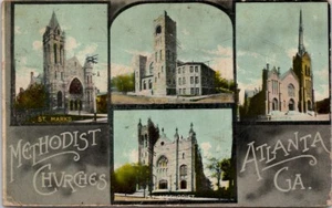 ATLANTA, GEORGIEN 1914 Methodistenkirchen: Markus, Paulus Postkarte Wpc7 - Bild 1 von 3