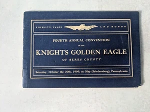 Knights Golden Eagle of Berks County Oley PA 1909 Advertising booklet - Imagen 1 de 5