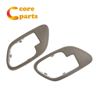 2x Brown Inside Door Handles Bezel Left & Right Side for Chevrolet C3500 Truck - Image 1 of 4