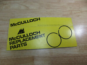Genuine McCulloch Kart MC-49C ~  Piston Rings .030 Over Bore
