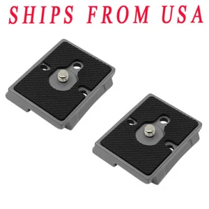 2xGrey QR Quick Release Plate for Manfrotto Tripod 200-PL14 234RC 391RC2 804RC2 - Picture 1 of 5