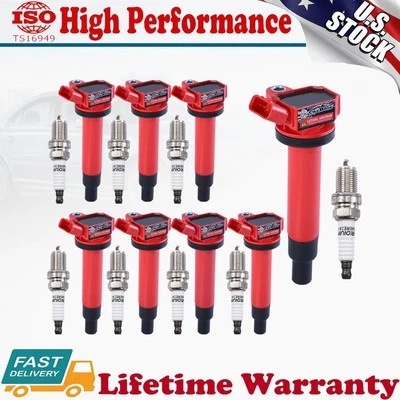 For 2003-2009 Toyota 4Runner Sequoia V8 4.7L 8X Ignition Coil+Spark Plug UF230 - Image 1 of 4