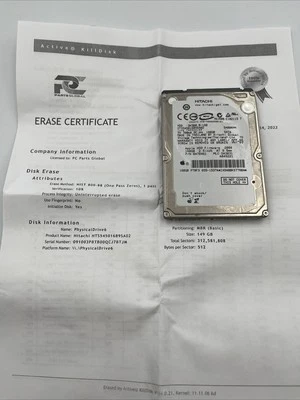 *Hitachi HTS545016B9SA02 160GB,Internal,5400 RPM,6.35 cm (2.5") (0A70461) - Image 1 of 4