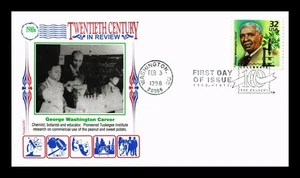 US COVER GEORGE WASHINGTON CARVER 1910S CELEBRATE CENTURY FDC THERMOGRAPHED - Picture 1 of 2