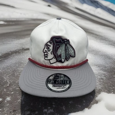 Gorra de golf Chicago Blackhawks New Era "The Golfer" óptica blanca Snapback H111 Foto 1 de 4