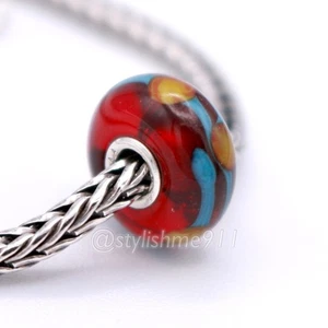 Echte Trollbeads ROTE PORZELLANPERLE - Bild 1 von 12