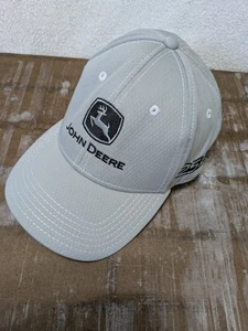 John Deere-ahead performance/ Light Gray Cap with black Logo Vel-cro Adjustable - Picture 1 of 5