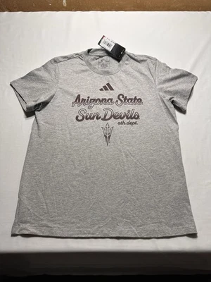 Arizona State Sun Devils Adidas Camisa Manga Corta Gris Mujer Mediana Nueva con Etiquetas Nueva Foto 1 de 4