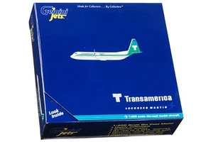 GJTVA644 GeminiJets L-100 Hercules 1/400 Model N12ST Transamerica - Picture 1 of 2