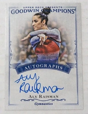 2016 Upper Deck Goodwin Champions Aly Raisman ginástica no cartão autógrafo - Imagem 1 de 2
