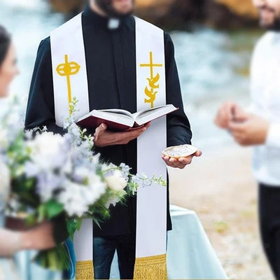 Stola da sacerdote, stola da pastore, matrimonio per feste, matrimoni e - Immagine 1 di 4