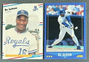 Bo Jackson Baseball lot of 2 1988 Fleer #260 1988 Score #180 Kansas City Royals - Picture 1 of 2