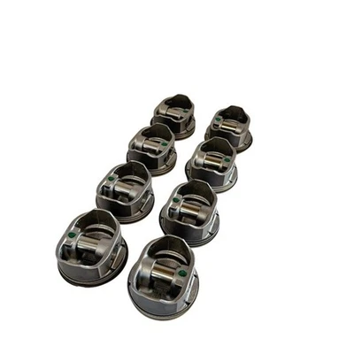 GM 5.3L Pistons & Rings OEM 8pc Hypereutectic Coated Skirt Dish Top 3.780" FLOAT - Image 1 of 4