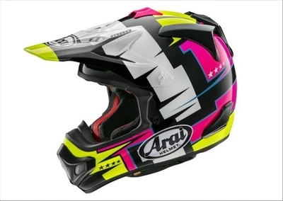 ARAI V-CROSS4 BATTLE YELLOW HELMET NEW 54 CM SIZE XS - Image 1 of 4