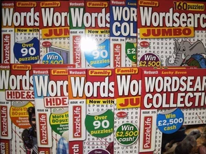 10 Wordsearch Puzzle Books Adults Books Mags - You get all 10 - Great Value NEW - Picture 1 of 18