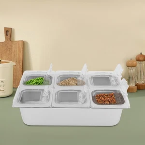 Fruit Pan Set 6 Small Pans Fruit Container With Lids And Water-filtering Gaskets - Picture 1 of 15