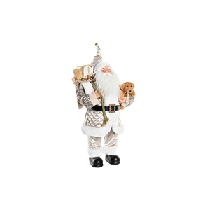 Decoration DKD Home Decor Father Christmas Grey PVC 37 x 20 x 60 cm - Imagen 1 de 4