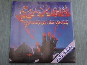 Saxon POWER AND THE GLORY 1983 UK 7" POSTER SLEEVE PLAYS MINT  HEAR - Imagen 1 de 14