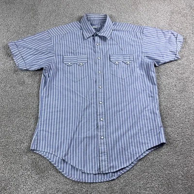 Rockmount Ranch Wear Shirt Mens Medium Blue Sawtooth Western Diamond Snap Cowboy - Image 1 of 4
