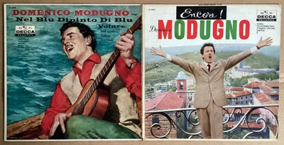 2 Domenico Modugno LPs - Nel Blu Dipinto Di Blu (Volare) + Encore ! - Decca MONO - Image 1 of 4
