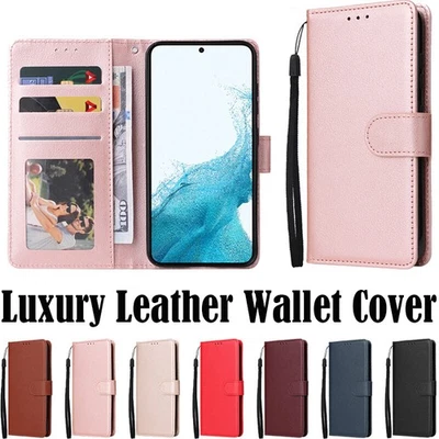 For Samsung Galaxy S25 S24 Ultra Plus S22 S23 FE Wallet Case Leather Flip Cover - Image 1 of 4