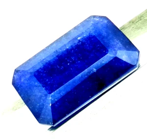 20.65 Cts Natural Blue Sapphire Emerald Cut Loose Gemstone NS196 - Picture 1 of 4
