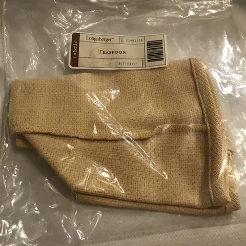 Longaberger  TEASPOON Basket Liner Butternut # 21491119 USA ~ New in Bag! Cover