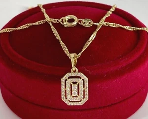 Luxus Halskette Anhänger Kristalle Zirkonia 585er Gold 14K vergoldet Damen - Bild 1 von 6