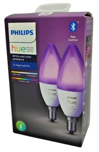 Philips Hue Blanco & Color Ambiance E14 2er Paquete 5,3 W Bluetooth Zigbee Nuevo - Imagen 1 de 8