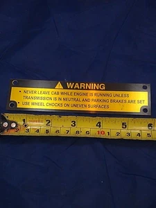 DATA PLATE WARNING M35A2 M925 M939 6X1 3/8 F50-3B - Bild 1 von 1