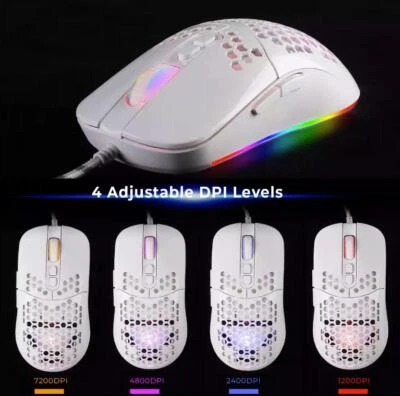USB Wired Gaming Mouse 2400DPI Adjustable Honeycomb Shell Mice Laptop PC PS4 #7 - Image 1 of 4