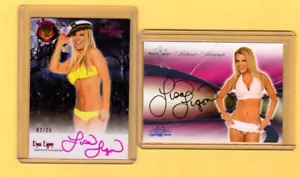 TARJETAS AUTÓGRAFAS LISA LOGON 2008 Y 2012 FIRMA BENCHWARMER - Imagen 1 de 2