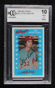 1982 Kellogg's 3-D Super Stars Steve Carlton #27 BCCG Mint HOF