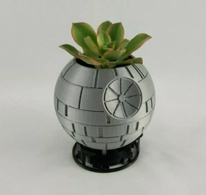 Death Star Planter, Succulent Planter Pot, Star Wars Geeky Gift - Picture 1 of 4