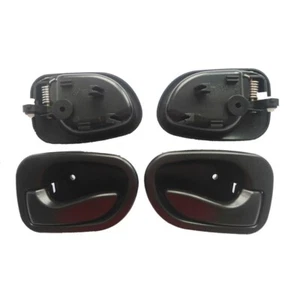 Fit 1995-1999 Hyundai Accent Inside Front Rear Left Right Black Door Handle 4Pcs - Picture 1 of 4