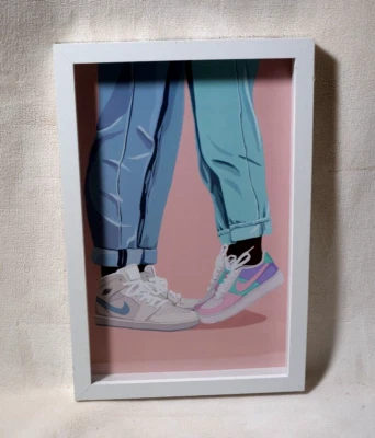 Wynwood Studio Print Sneakerhead Couple Fashion & Glam Nike Shoes Wall Art 15X10 — 第 1/3 张图片