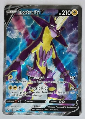 Pokemon Card Toxtricity V 182/192 Full Art Ultra Rare Sword & Shield Rebel Clash - Image 1 of 2