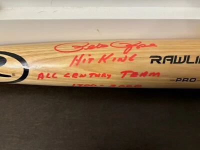 Pete Rose autographed baseball bat “Hit King” “All Century Team” “1900-2000” - Image 1 of 4
