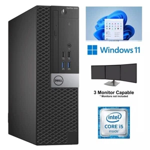 Dell OptiPlex 5050 SFF Core i5 Desktop Computer 16GB RAM 256SSD Windows 11 WiFi - Picture 1 of 3