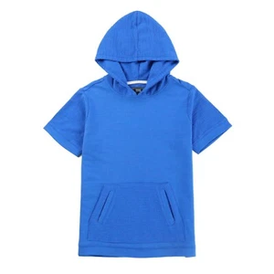 Short Sleeve Hoodie for Boys – Kids Athletic Pocket Pullover Sweatshirt Tee - Picture 1 of 7