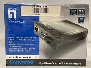 Level One Converter FVT-4001 10/100BaseTX to SC Multimode - Picture 1 of 6