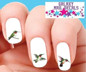 Wasserrutsche Vogel Nagel Aufkleber-Set 20 Rubin-Kehl Kolibri sortiert - Bild 1 von 1